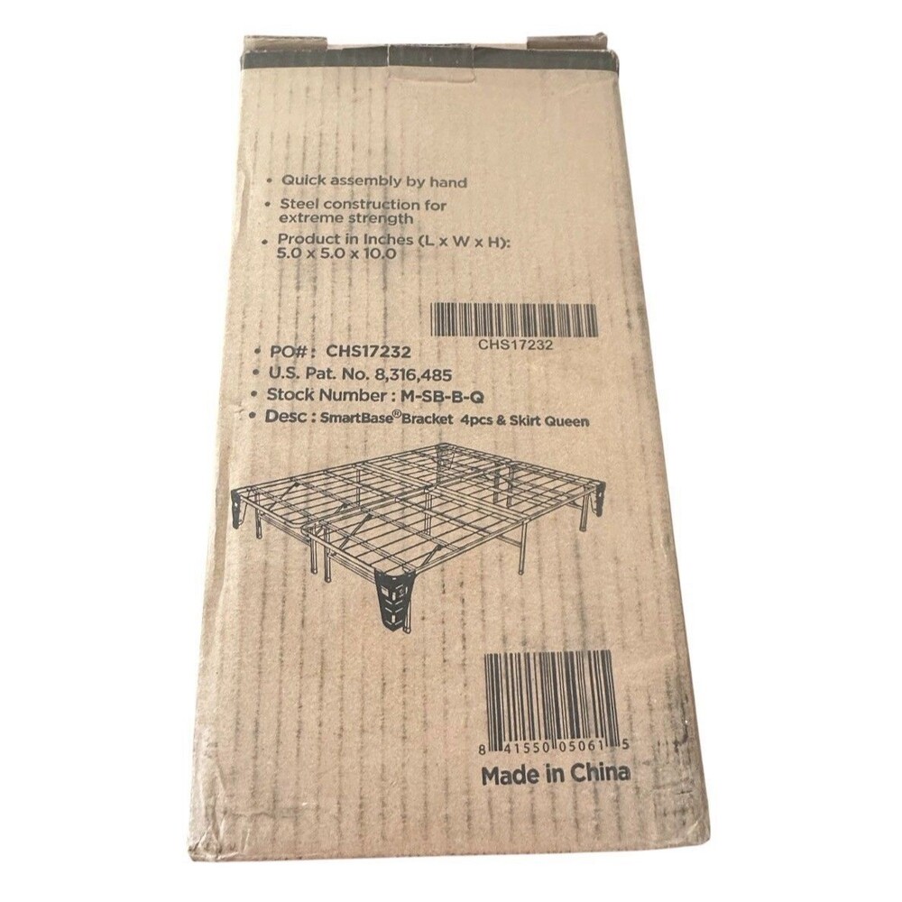 Zinus Smart Base 4 Brackets and 1 Skirt For Queen Bed CHS17232